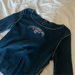 Forever 21 Los Angeles long sleeve crop top